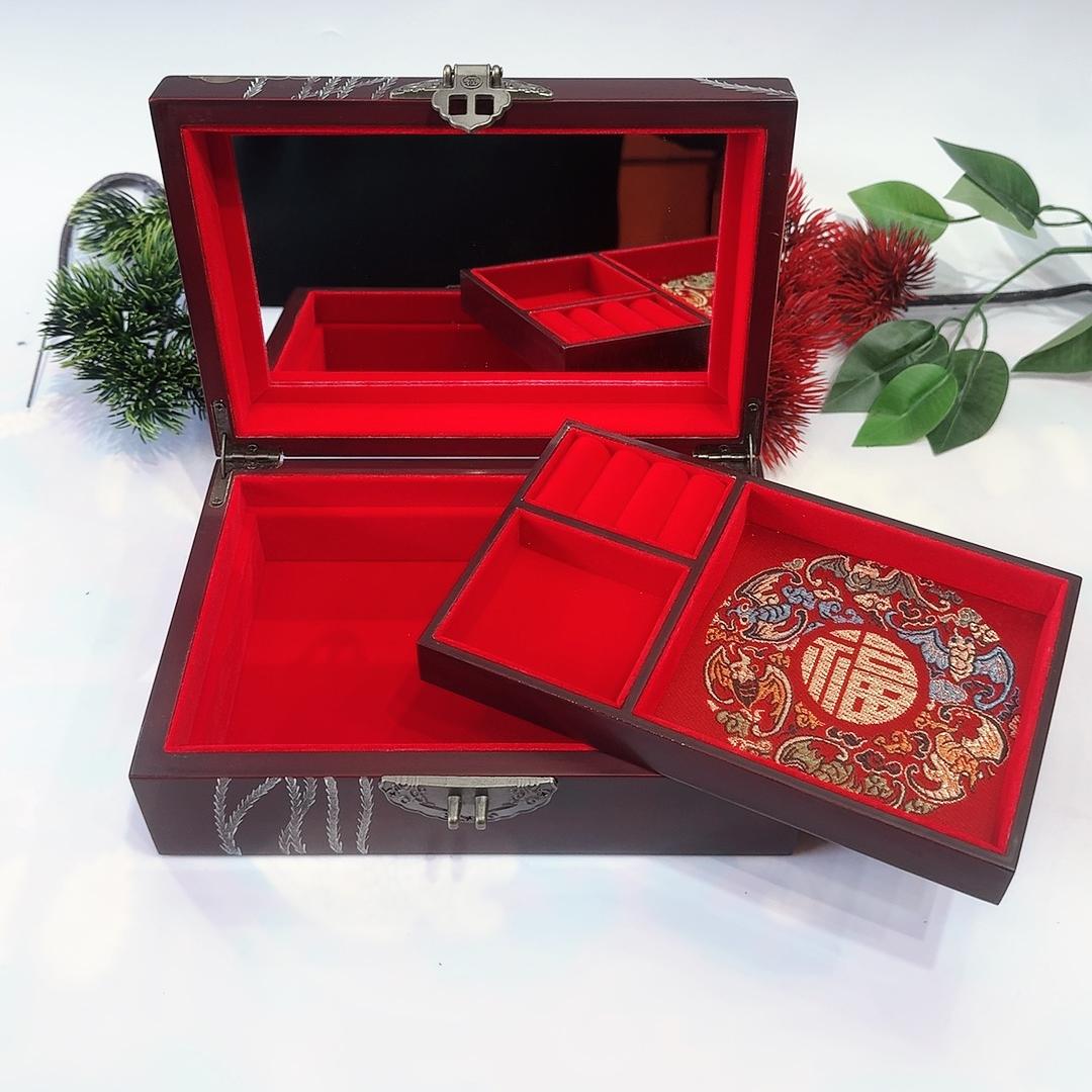 50% off Hand-Rubbed Pingyao "Mirror-Gloss" Lacquer Art Box, 21-Drawer Solid Wood Storage Case, Polished Brown Finish for Artists & Collectors.