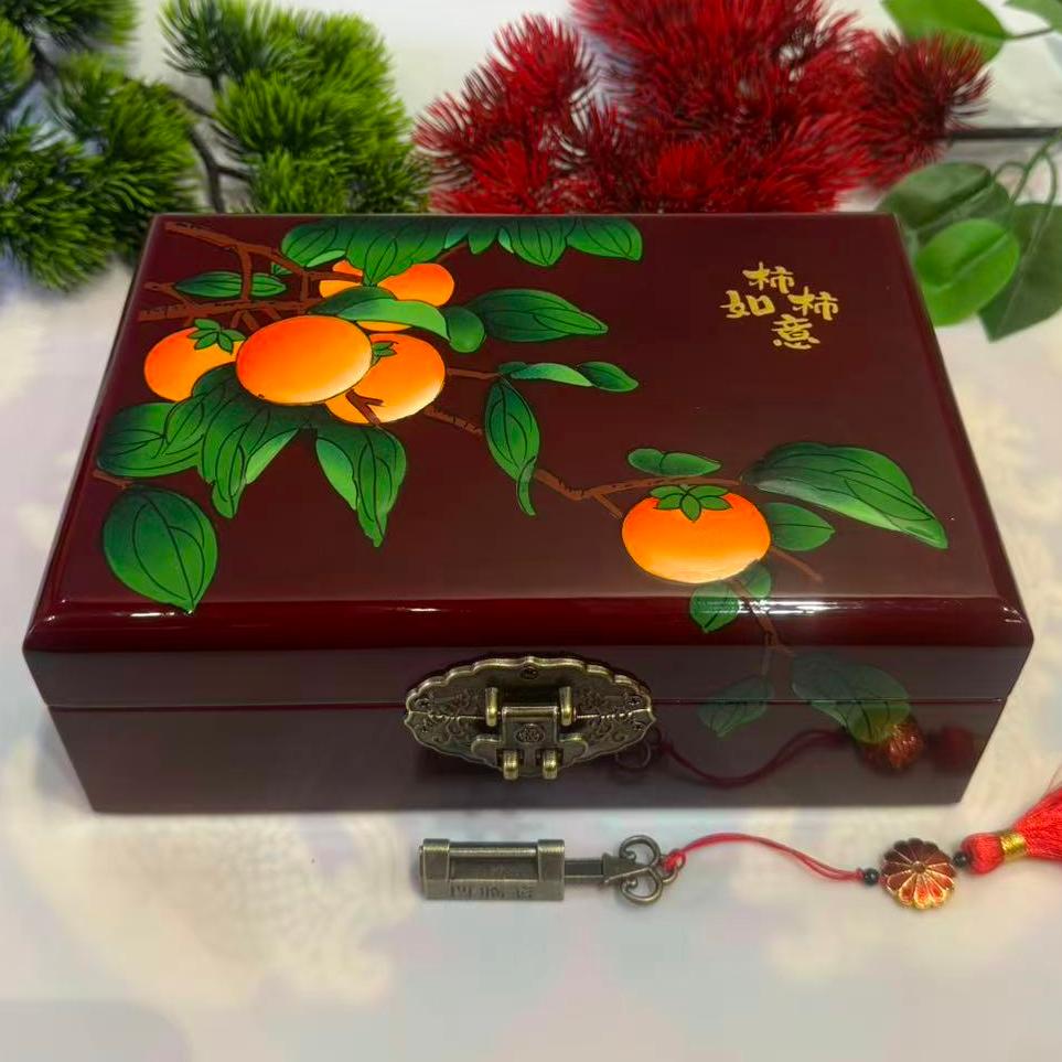 50% off Hand-Rubbed Pingyao "Mirror-Gloss" Lacquer Art Box, 21-Drawer Solid Wood Storage Case, Polished Brown Finish for Artists & Collectors.