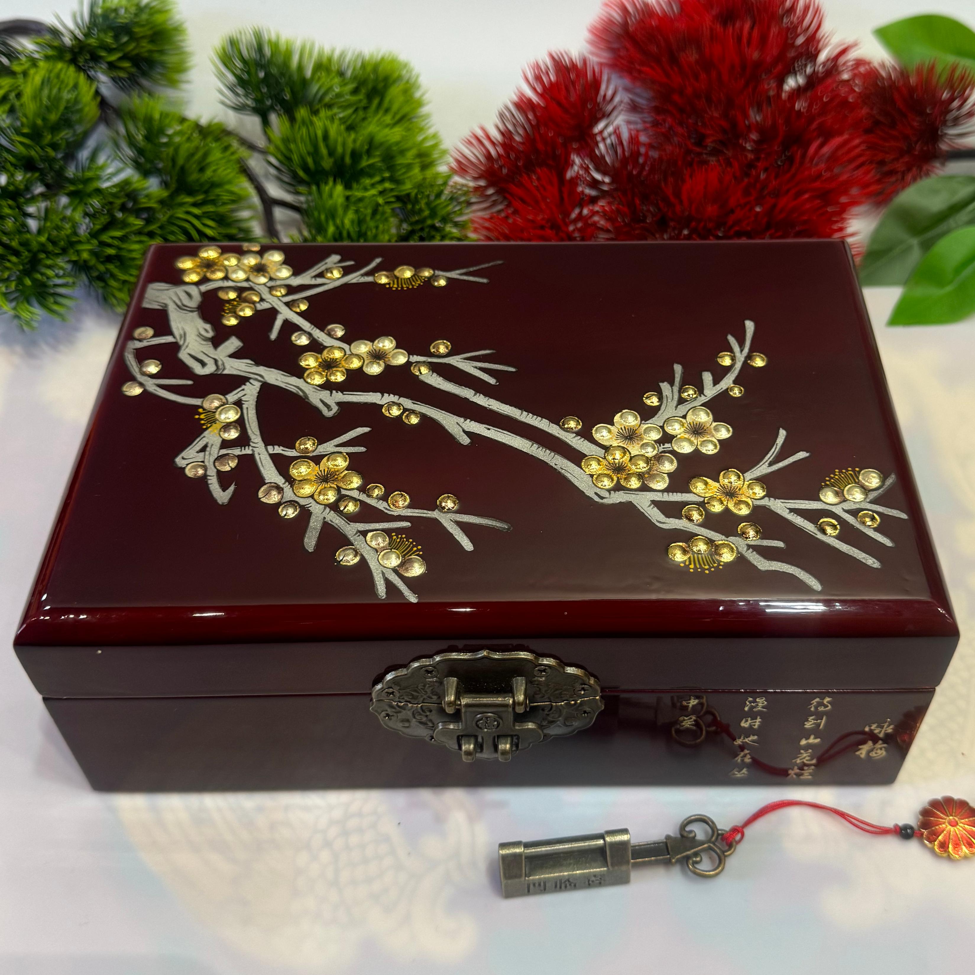 50% off Hand-Rubbed Pingyao "Mirror-Gloss" Lacquer Art Box, 21-Drawer Solid Wood Storage Case, Polished Brown Finish for Artists & Collectors.