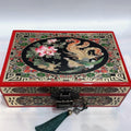 50% off 23-Size Single-Layer Jewelry Box, Pingyao Lacquer with Brass Wire & Mother-of-Pearl Inlay, High-Gloss Piano Finish.